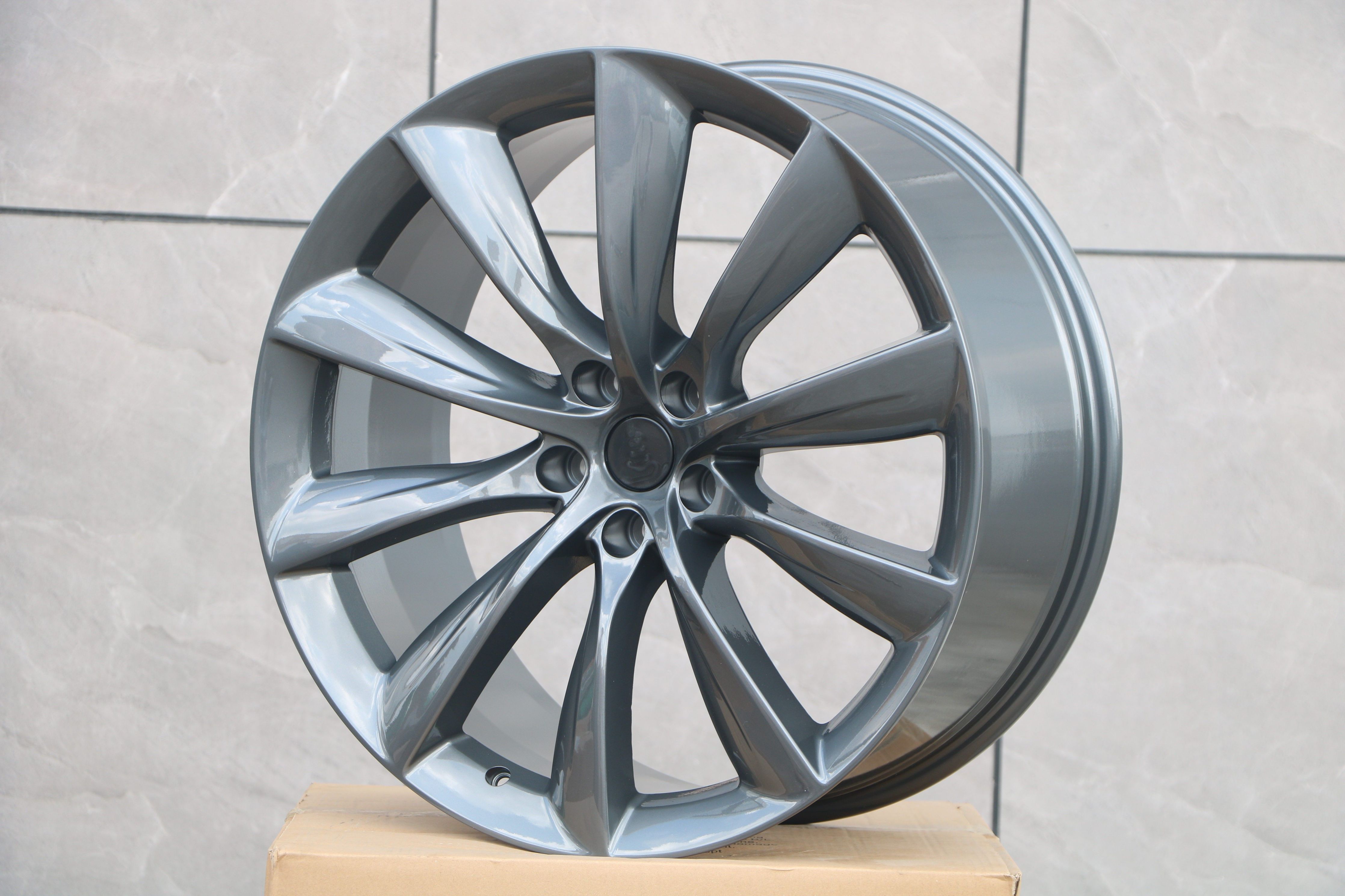 22-Inch Alloy Wheels for Tesla Model S & Model X - Premium Replacement Rims for Enhanced Performance & Style - Perfect for Road Trips & Luxury Driving