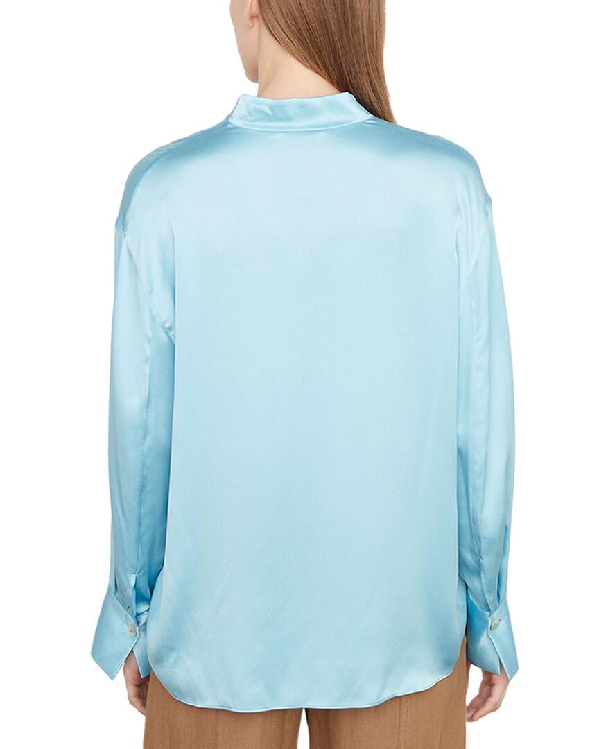 Vince Women's Long Sleeve Slit Neck Blouse - Elegant Office Wear & Casual Tops for Women | Perfect for Work, Date Night & Special Occasions