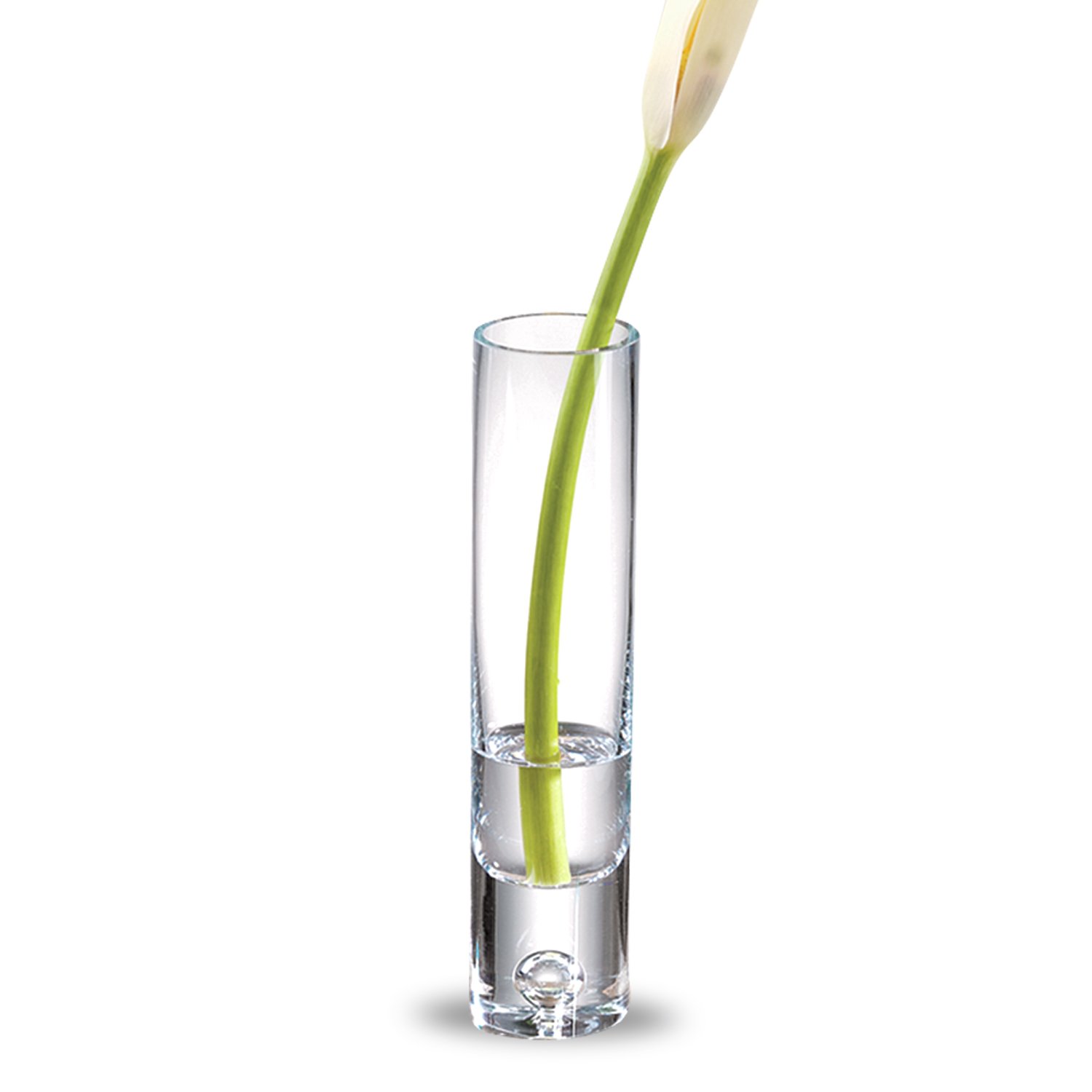 Elegant Modern Art Glass Decorative Vase - 8 Inch Galaxy Bud Vase for Home Decor, Wedding Centerpieces & Office Desk Decorations