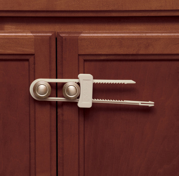 Safety 1st Double Door Baby Proofing Cabinet Locks (2-Pack) - Childproof Kitchen & Bathroom Cabinets for Toddler Safety