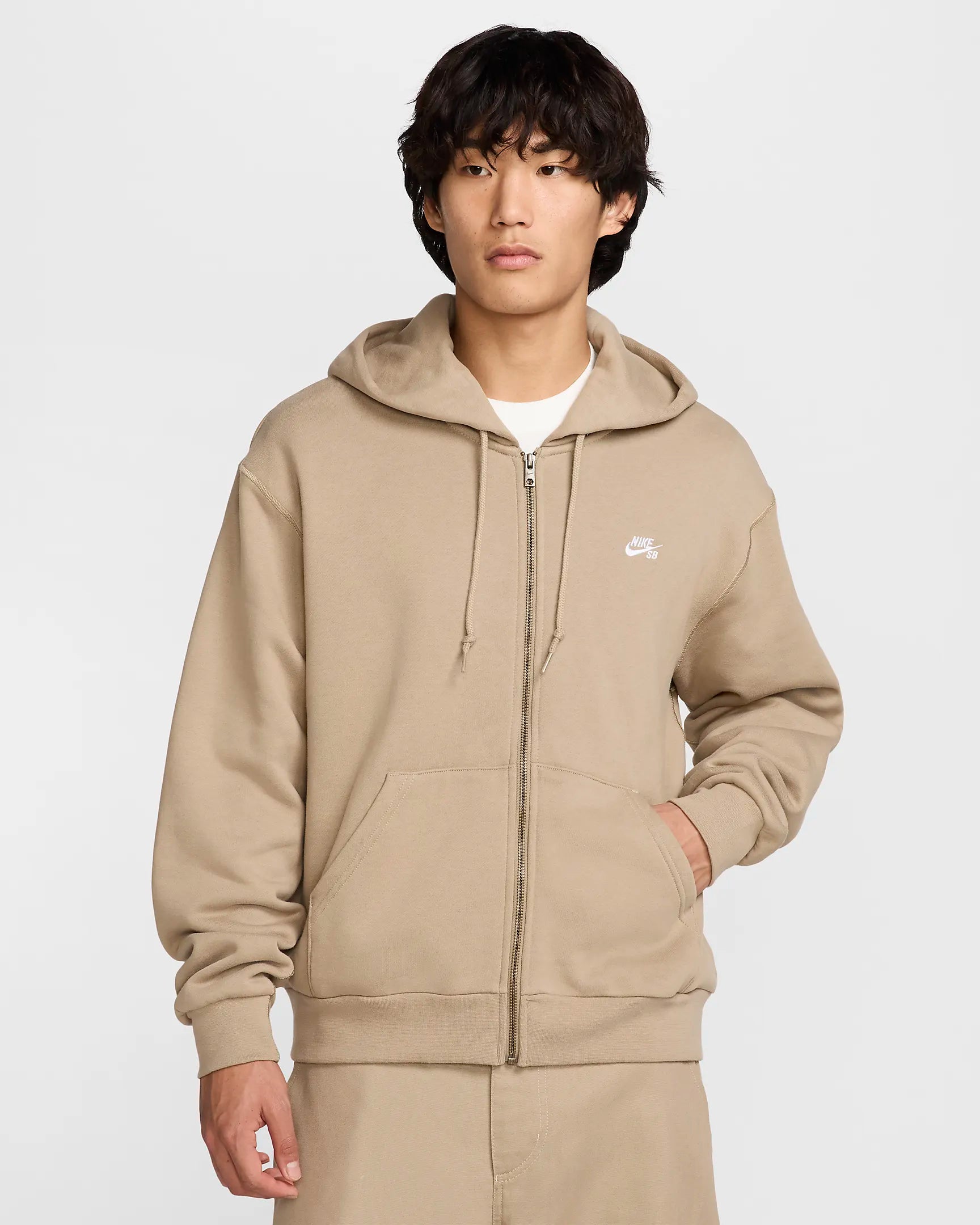 Nike SB Full Zip Fleece Hoodie for Men - Warm Winter Pullover with Kangaroo Pocket - Casual Streetwear for Skateboarding, Running & Outdoor Activities