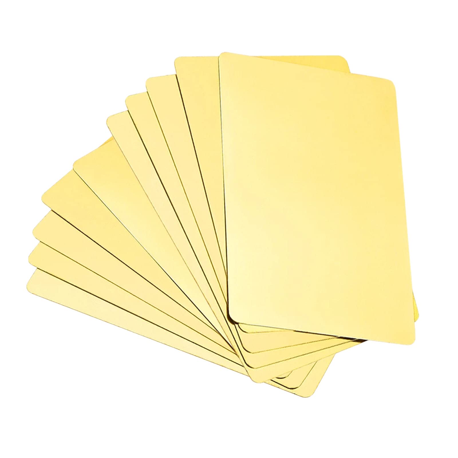 SM SunniMix 10-Pack Gold Aluminum Heat Press Transfer Sheets for Engraving, Nameplates & Billboards - Durable Photo Heat Transfer Material for DIY Signs, Awards & Industrial Labeling