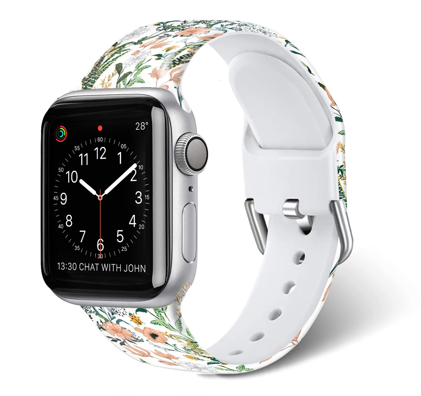 iPanda Fashion Sport Bands for Apple Watch - Durable Silicone Replacement Bands Compatible with iWatch Series SE/6/5/4/3/2/1 (40mm 38mm) - Women's Animal Print Design - Perfect for Workouts, Running & Everyday Wear
