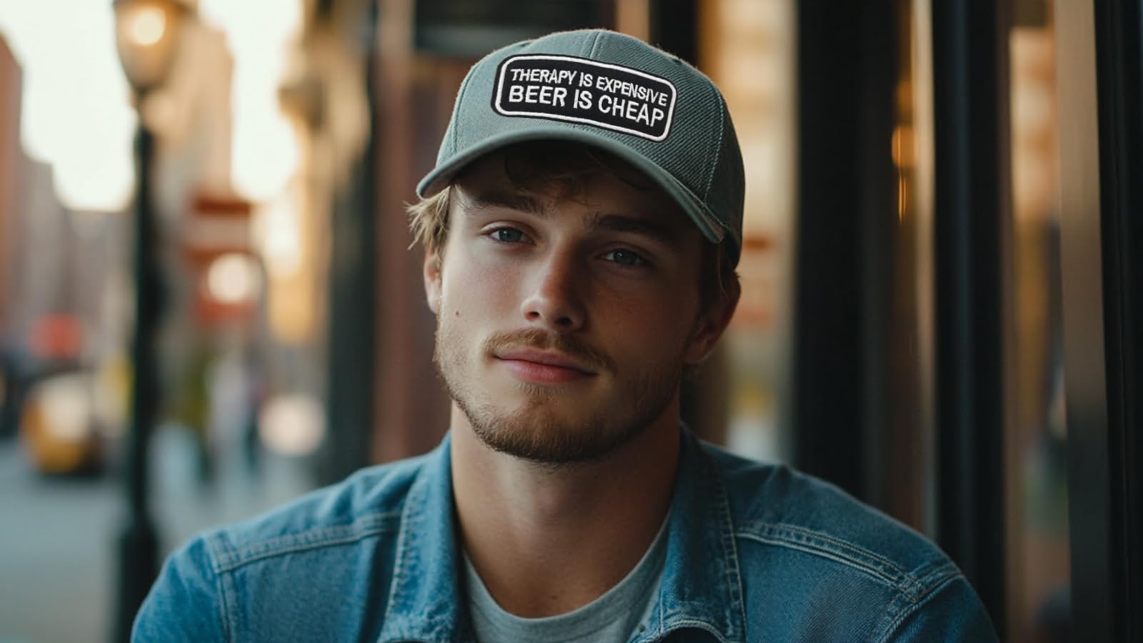 Funny Embroidered Iron-On Patch - 'Therapy is Expensive Beer is Cheap' Slogan for DIY Clothing, Hats & Bags | Perfect for Crafters & Beer Lovers