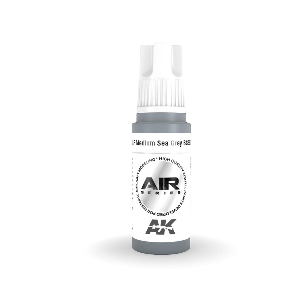 AK Interactive AK11843 Air Series RAF Medium Sea Grey BS381C/637 Acrylic Paint - 17ml Bottle - 3rd Generation Formula - Perfect for Model Kits, Miniatures & Scale Aircraft Painting