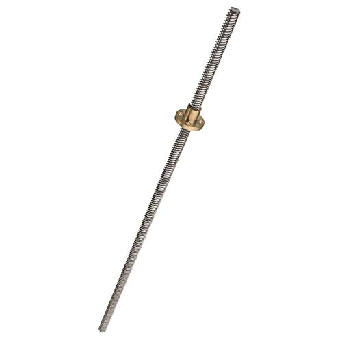 8mm Threaded Screw Rod with T8 Nut - 500mm Precision Lead Screw for 3D Printer Stepper Motor | DIY 3D Printing, CNC Machine, Linear Motion Systems