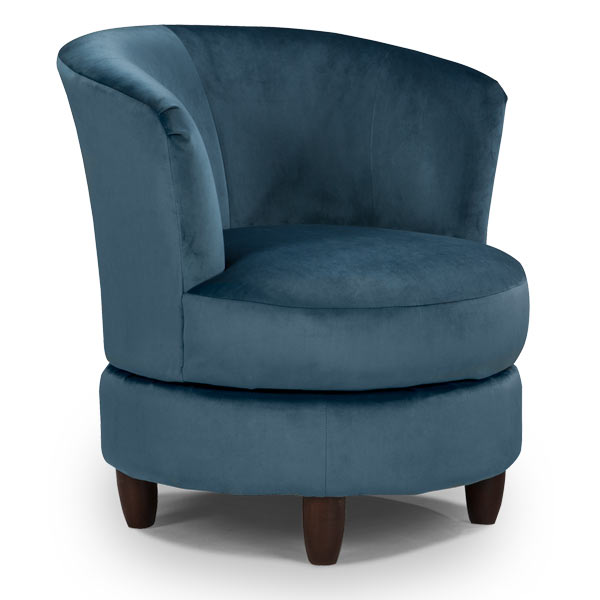 360-Degree Swivel Barrel Chair - Modern Accent Chair for Living Room, Office & Lounge - Comfortable Upholstered Seat with Sturdy Metal Base - Perfect for Reading, Relaxing & Entertaining
