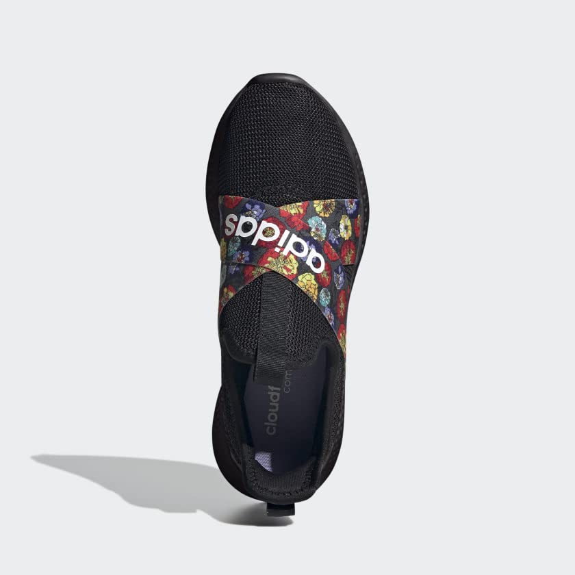 Adidas Women's Puremotion Adapt Floral Slip-On Sneakers - Black | Comfortable Casual Walking Shoes for Women | Perfect for Gym, Running, Travel & Everyday Wear