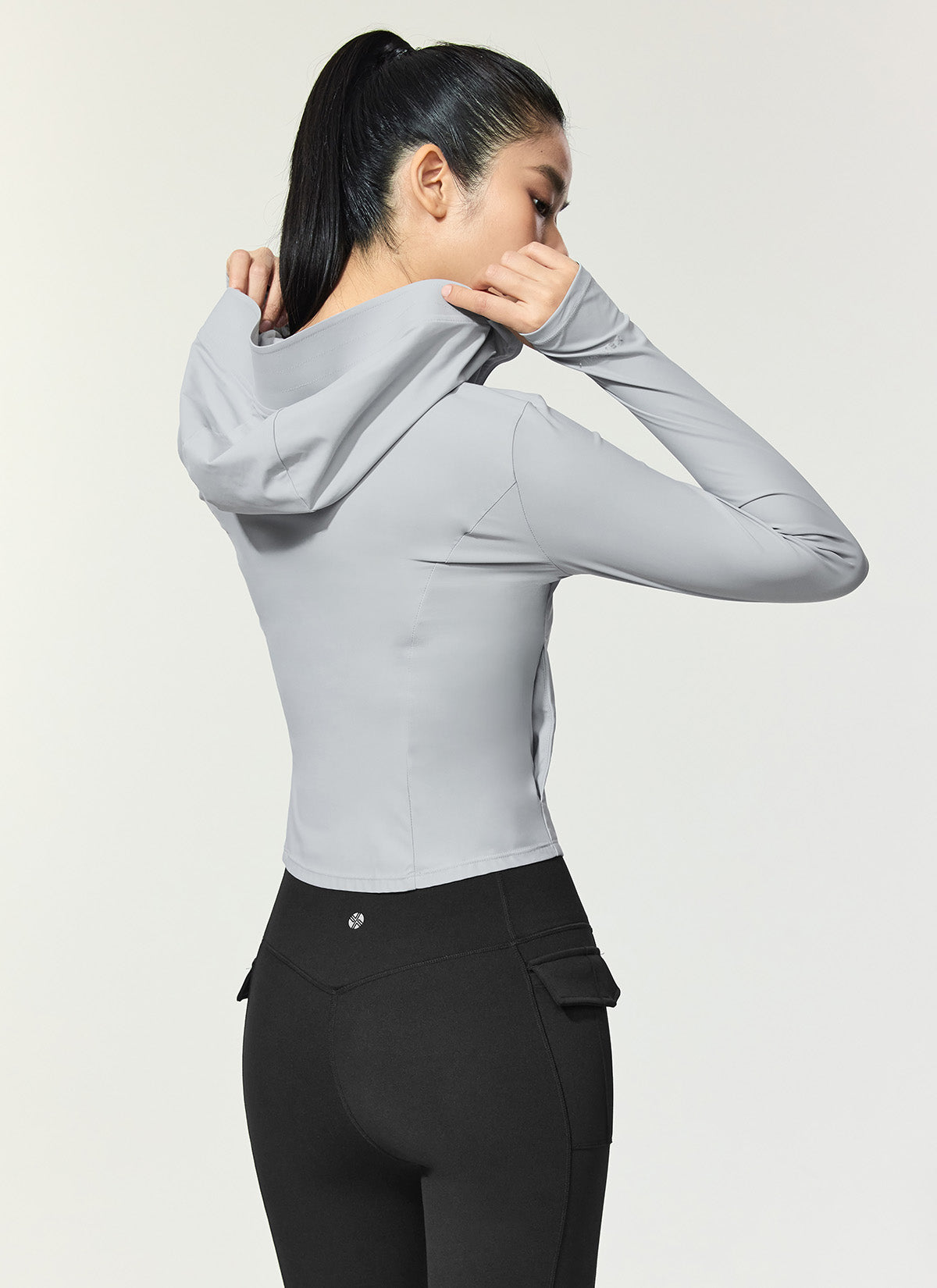 Lightweight Cooling Slim Fit Crop Hoodie Jacket for Women - Breathable Summer Workout & Casual Wear