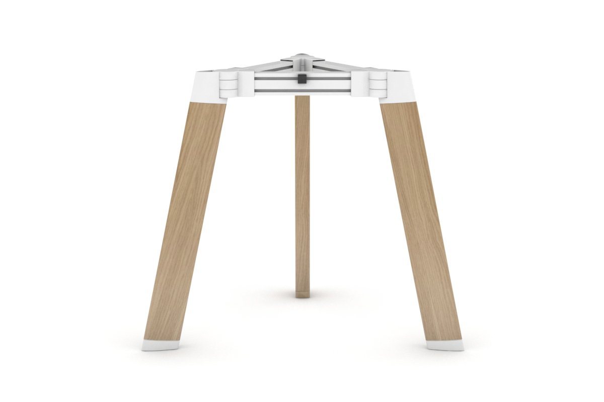 Round Switch Table Frame with Wood Imprint - Perfect for Living Room, Bedroom, and Office Décor
