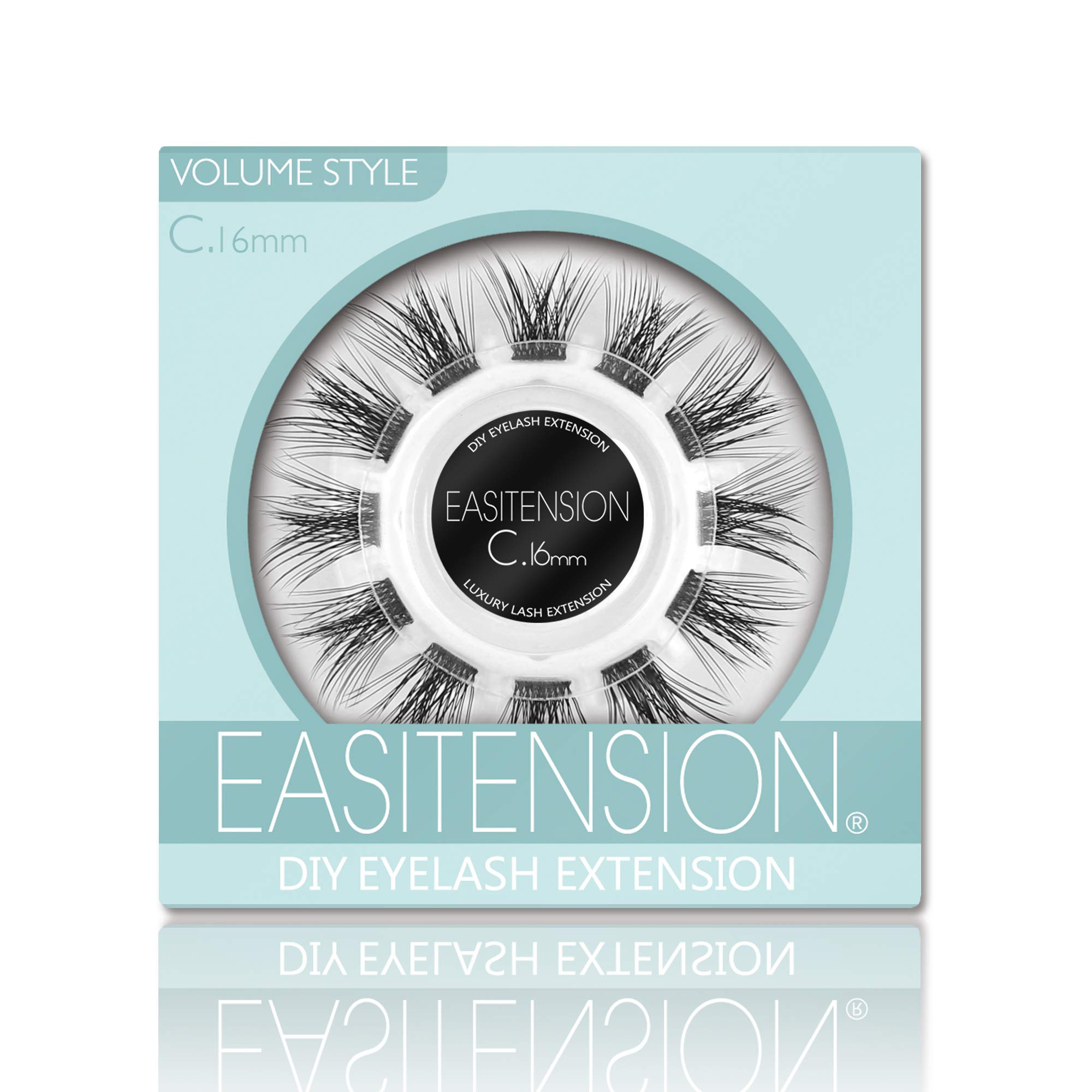 3D Effect DIY Eyelash Extension Kit - Individual Glue Bonded Lash Clusters for Volume Lashes (16MM) - Professional Home Lash Extension Set for Natural & Glamorous Look - Perfect for Parties, Weddings & Daily Wear