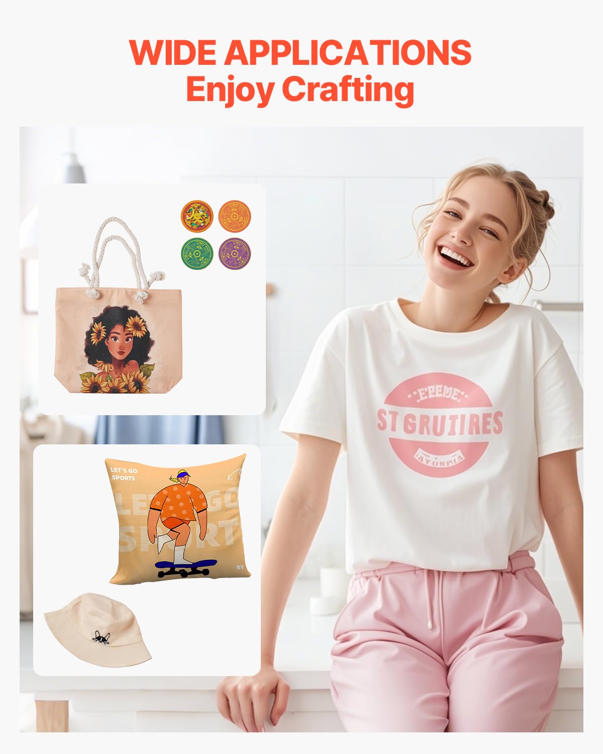 VEVOR 15x15 Inch Heat Press Machine for T-Shirts - Fast Heating Digital Sublimation Printer with High Pressure for Heat Transfer Vinyl - Easy to Use White Industrial Heat Press - Perfect for DIY Crafts, Custom Apparel & Small Business Printing