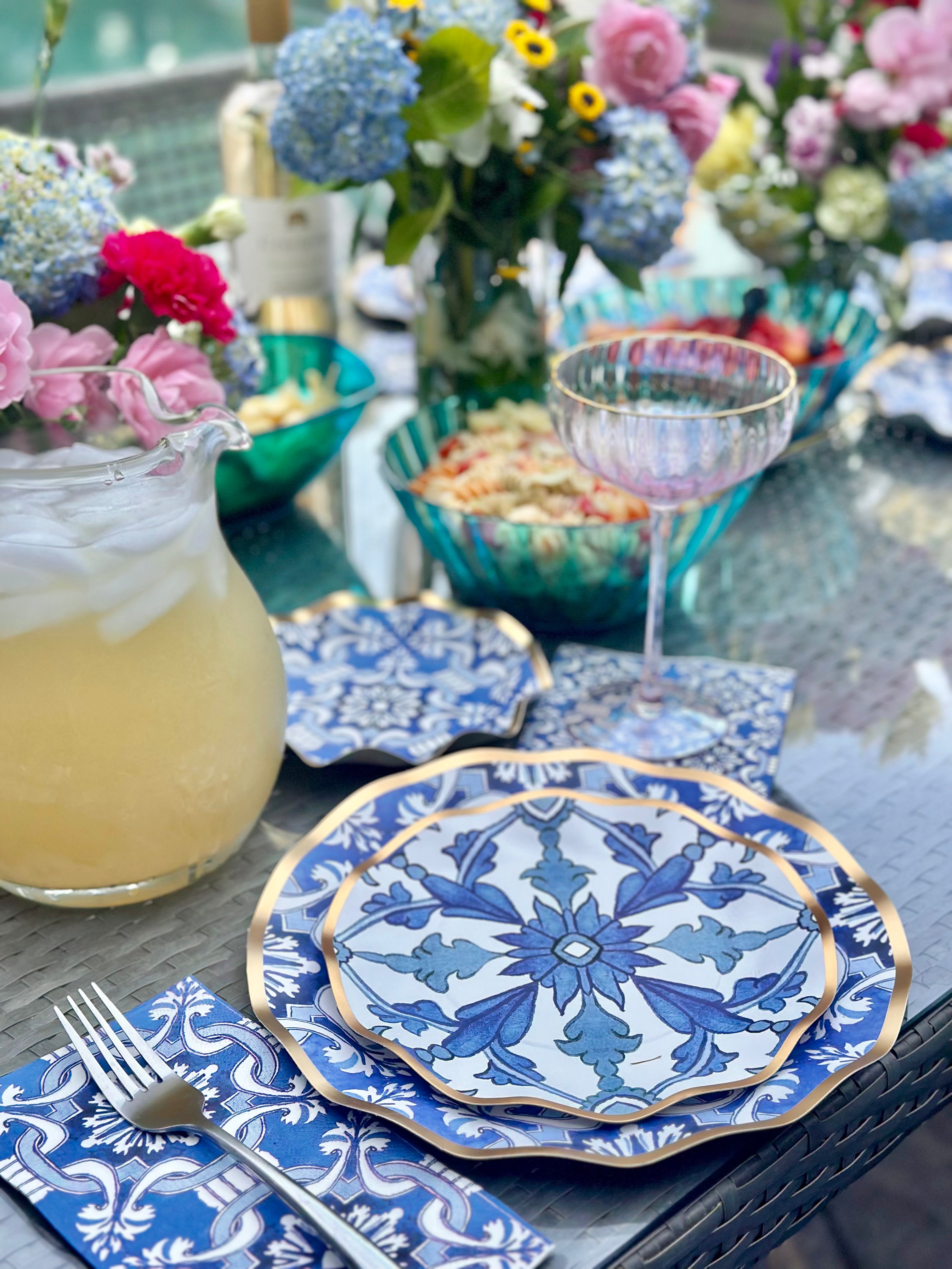 Premium Moroccan Nights Themed Cocktail Napkins - 20 Pack | Elegant Party Decor for Weddings, Bridal Showers & Dinner Parties