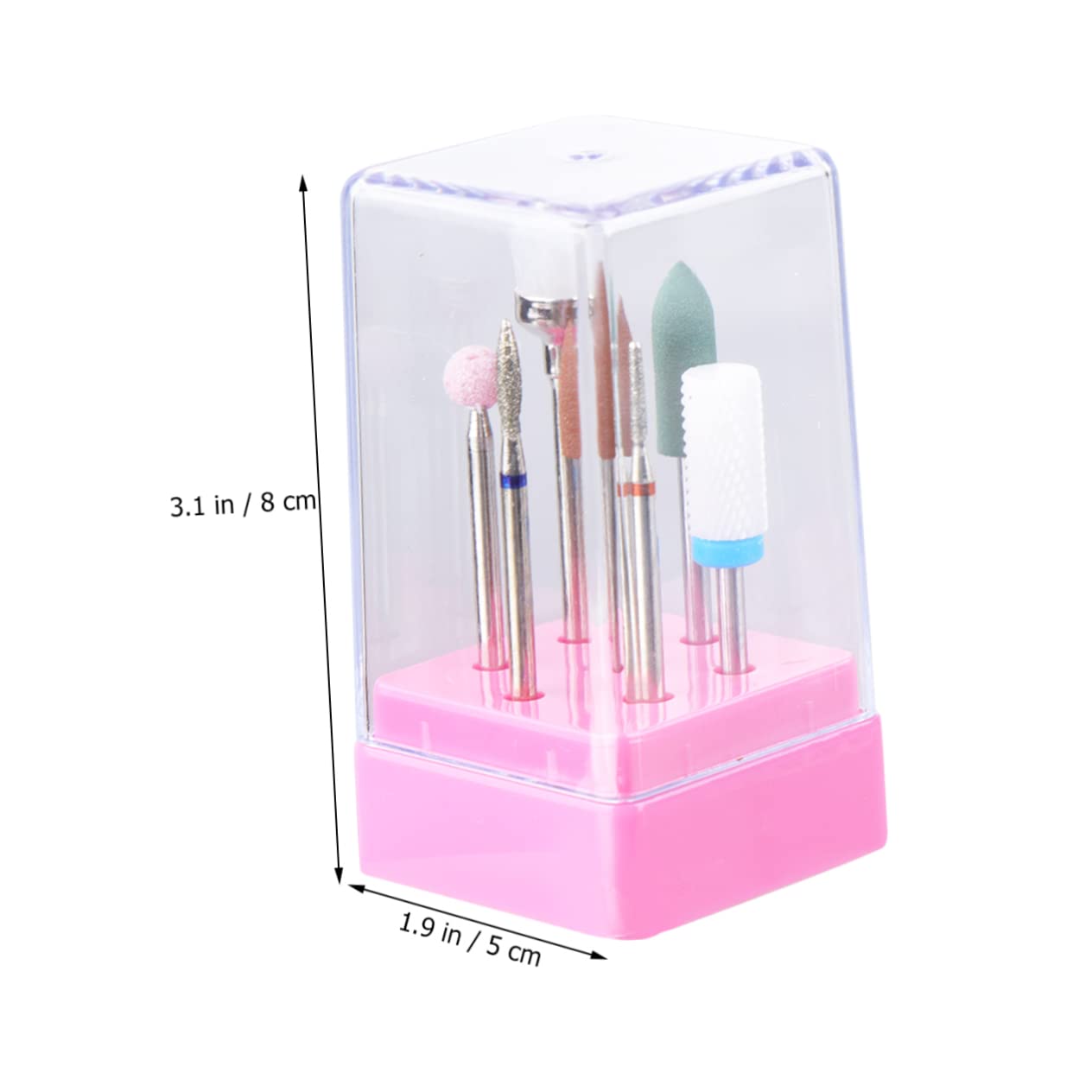 Minkissy 6PCS Nail Drill Handpiece Set - Professional Manicure Drill Bits & Grinding Heads Kit for Nail Art, Acrylics & Gel Polish Removal - Perfect for Salon & Home Nail Care