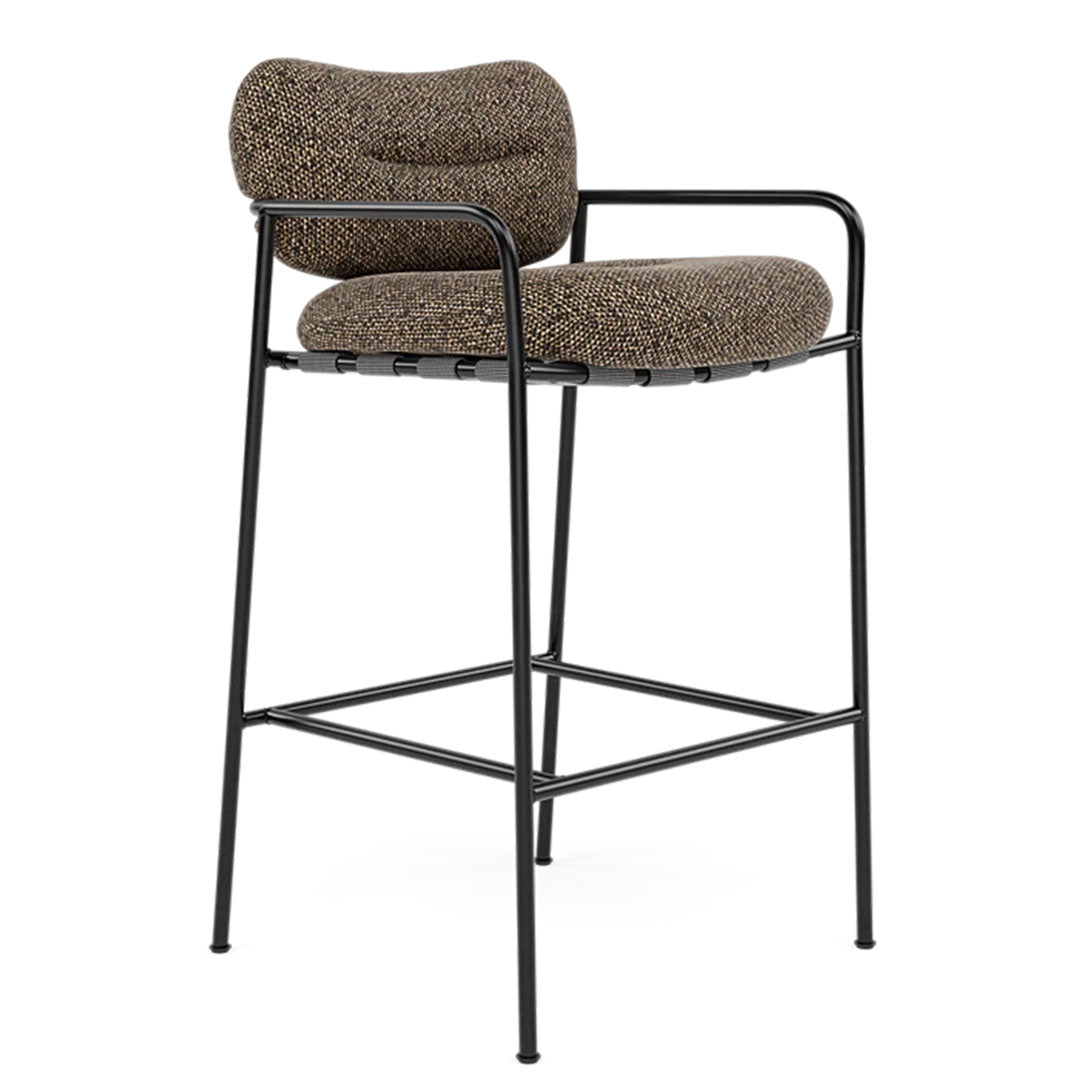 Bollo Counter Stool - Modern Kitchen Bar Stool with Back Support, Adjustable Height & Swivel Base - Perfect for Breakfast Nook, Kitchen Island & Home Bar Seating