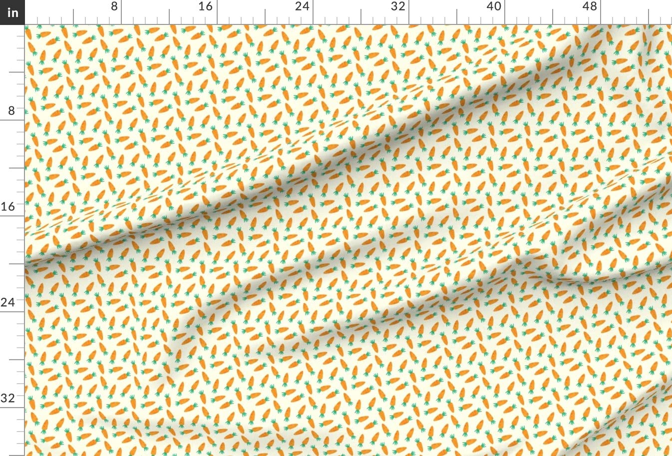Small Scale Cream Easter Spring Garden Bunny Printed Chiffon Fabric - Fat Quarter for Sewing, Fashion Apparel, Dresses & Home Decor - Perfect for DIY Crafts, Easter Decorations & Spring Projects