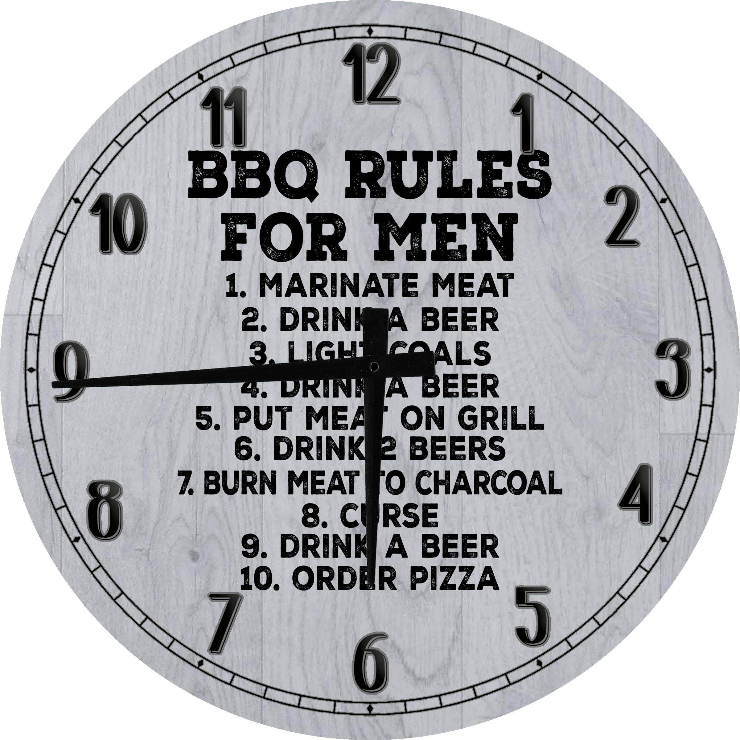 BBQ Rules Wall Clock - 18