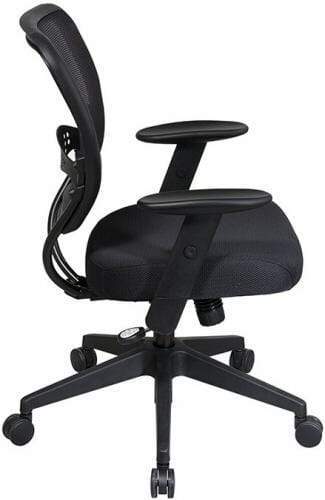 Space Seating® Air Grid Deluxe Mesh Office Chair - Ergonomic Adjustable Task Chair with Lumbar Support, Black (Model 5500) - Perfect for Home Office, Gaming & Workspaces