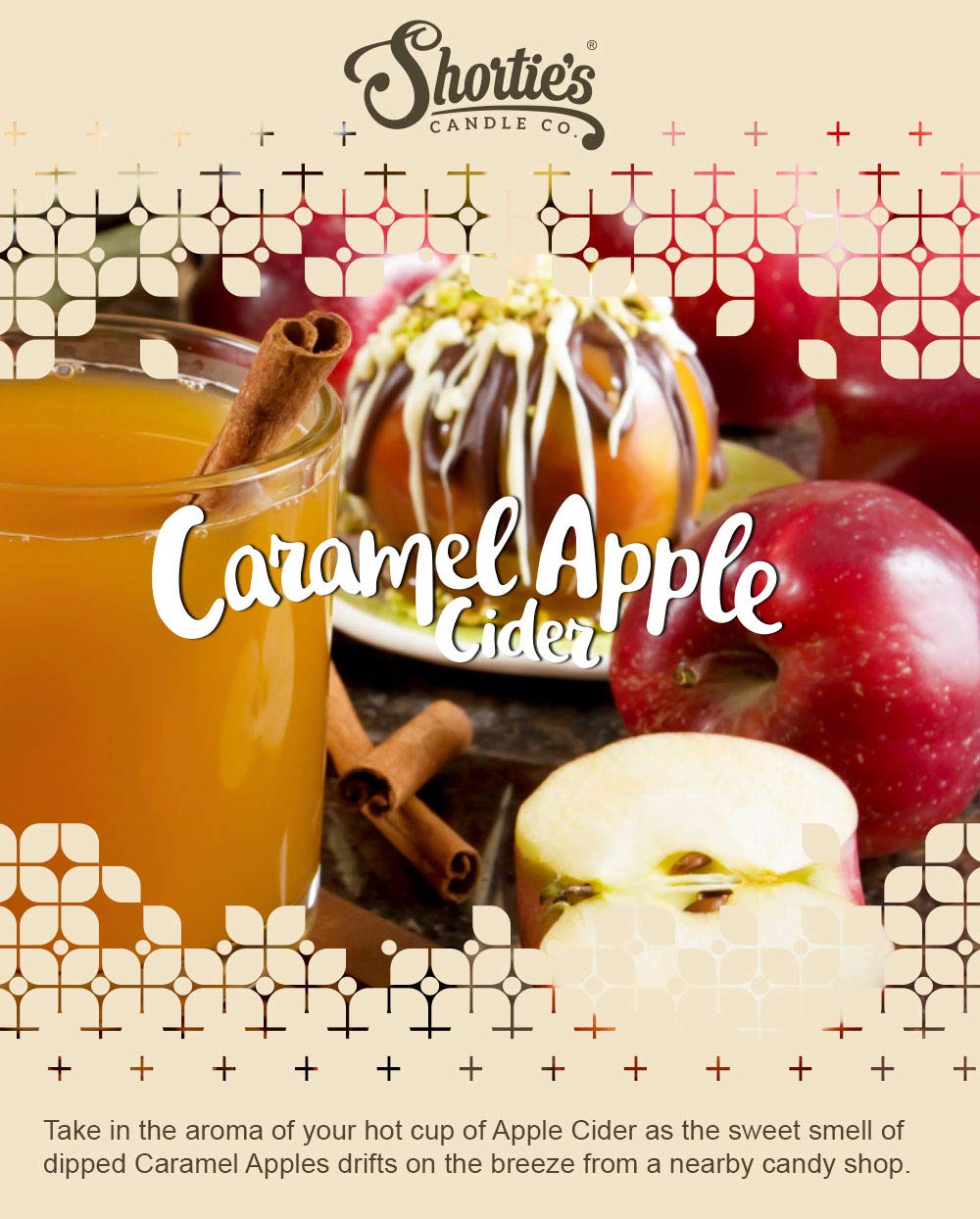 Caramel Apple Cider Scented Soy Wax Votive Candles - 6 Pack Natural Beige Candle Refills with Essential Oils - Perfect for Fall Decor, Thanksgiving Centerpieces & Cozy Home Aromatherapy