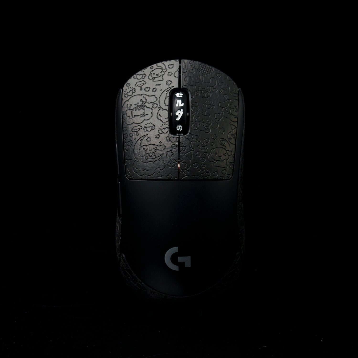 BT.L Mouse Grip V4 for Logitech G Pro X Superlight & Superlight 2 - Black Cartoon Design - Enhanced Gaming Performance for FPS, MOBA & Esports