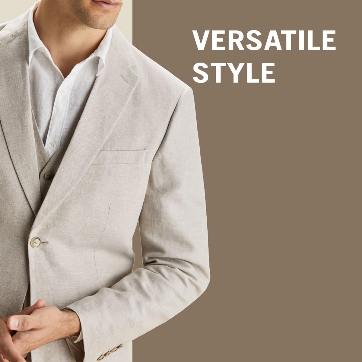Perry Ellis Men's Linen-Blend Suit Jacket - Lightweight Breathable Single Breasted Blazer for Business Casual & Summer Weddings | Office Wear & Outdoor Events