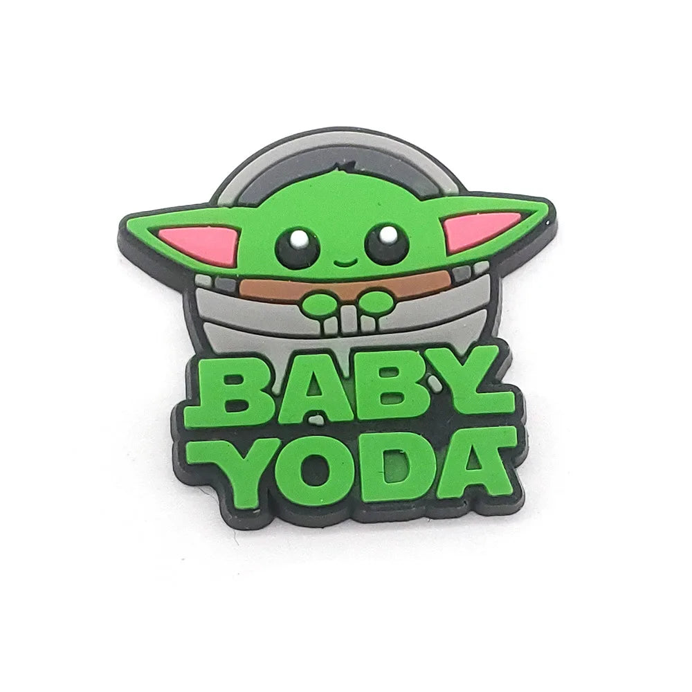 25 Styles Star Wars Yoda Shoe Charms for Crocs - DIY Decor Jibbitz for Kids & Adults - Waterproof Shoe Accessories for Slippers, Sandals & Water Shoes - Perfect Gift for Star Wars Fans & Crocs Lovers