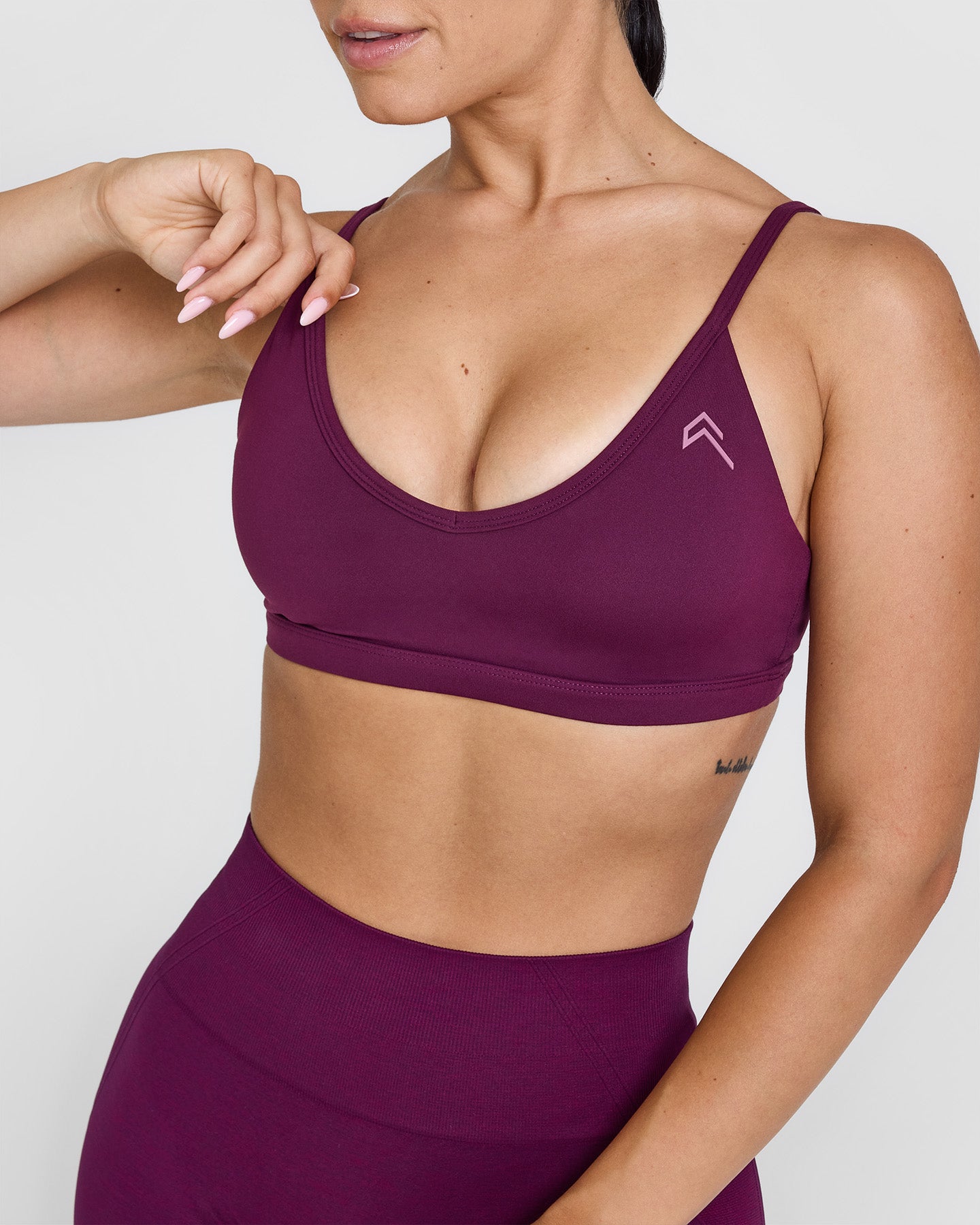 Timeless Strappy Bralette - Comfortable Wireless Lace Bralette for Women | Ripe Fig | Perfect for Yoga, Lounge Wear & Everyday Comfort