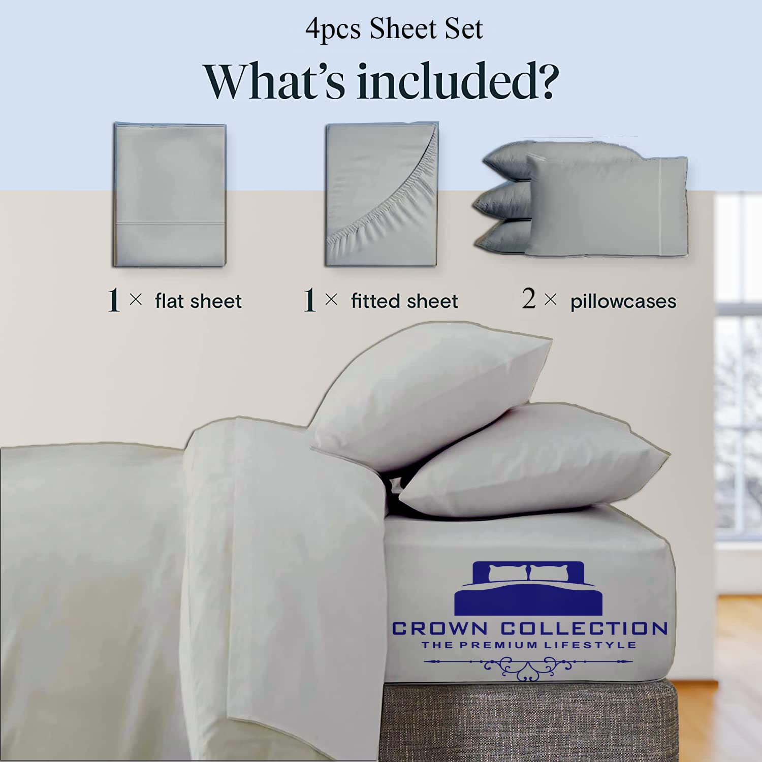 Twin XL Sheet Set - Breathable & Cooling Bed Sheets for College Dorm & Hotel Luxury - Ultra Soft Deep Pocket Fitted Sheets - 4 Piece Set - Perfect for Hot Sleepers & Guest Rooms