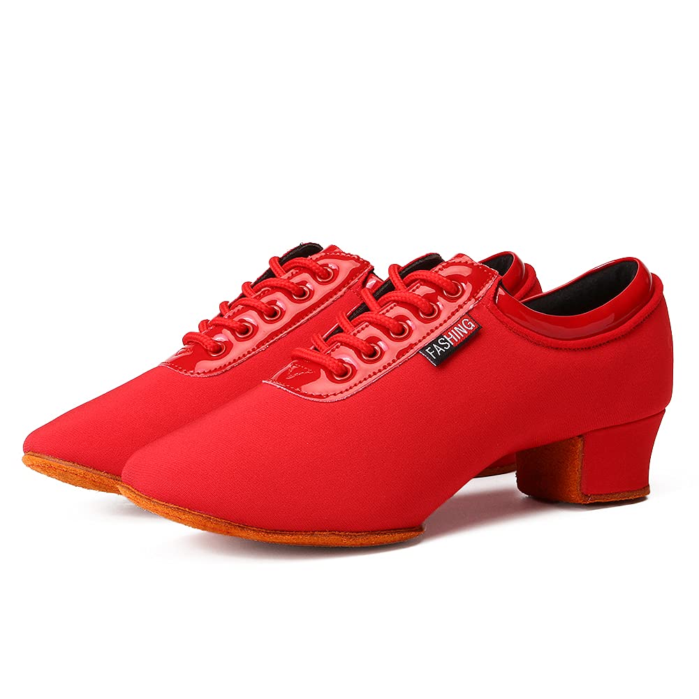 Best Women's Latin Ballroom Dance Shoes - Lace-Up Modern Performance Salsa Practice Shoes (Model 601) for Professional Dancers & Beginners - Perfect for Competitions, Performances & Dance Classes