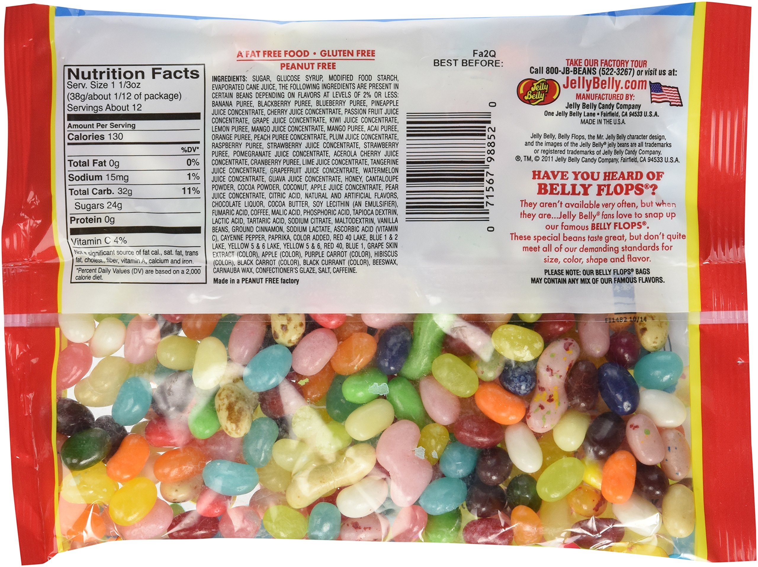 Jelly Belly Belly Flops Bulk Candy - 2 Pack (1 Pound Bags) | Assorted Fruit Flavors | Movie Night Snacks, Party Favors, Halloween Candy | Perfect for Family Gatherings, Birthday Parties & Office Treats | Great for Movie Nights, Birthday Celebrations, Halloween Events and Holiday Gifts