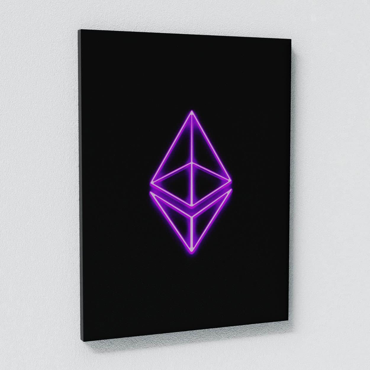 Crypto Canvas Wall Art - Bitcoin & Blockchain Inspired Home Decor for Living Room, Office & Gifts | Modern Digital Currency Themed Painting