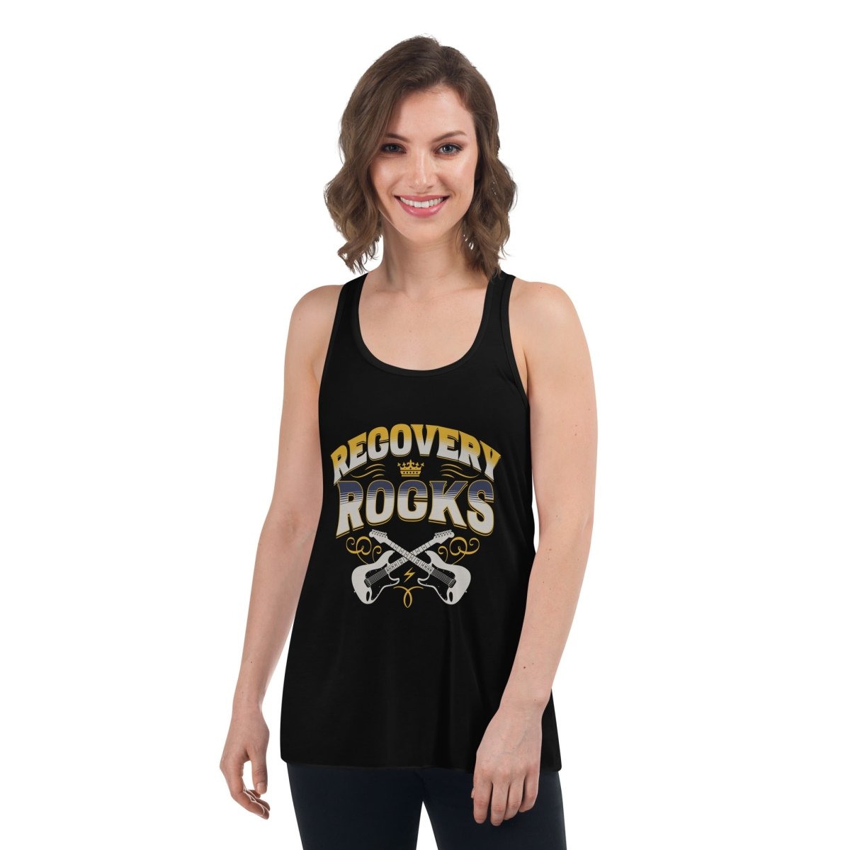Recovery Rocks: Performance Racerback Tank Top for Women - Gym Workout, Yoga & Athletic Training - Moisture-Wicking & Comfortable Fitness Apparel