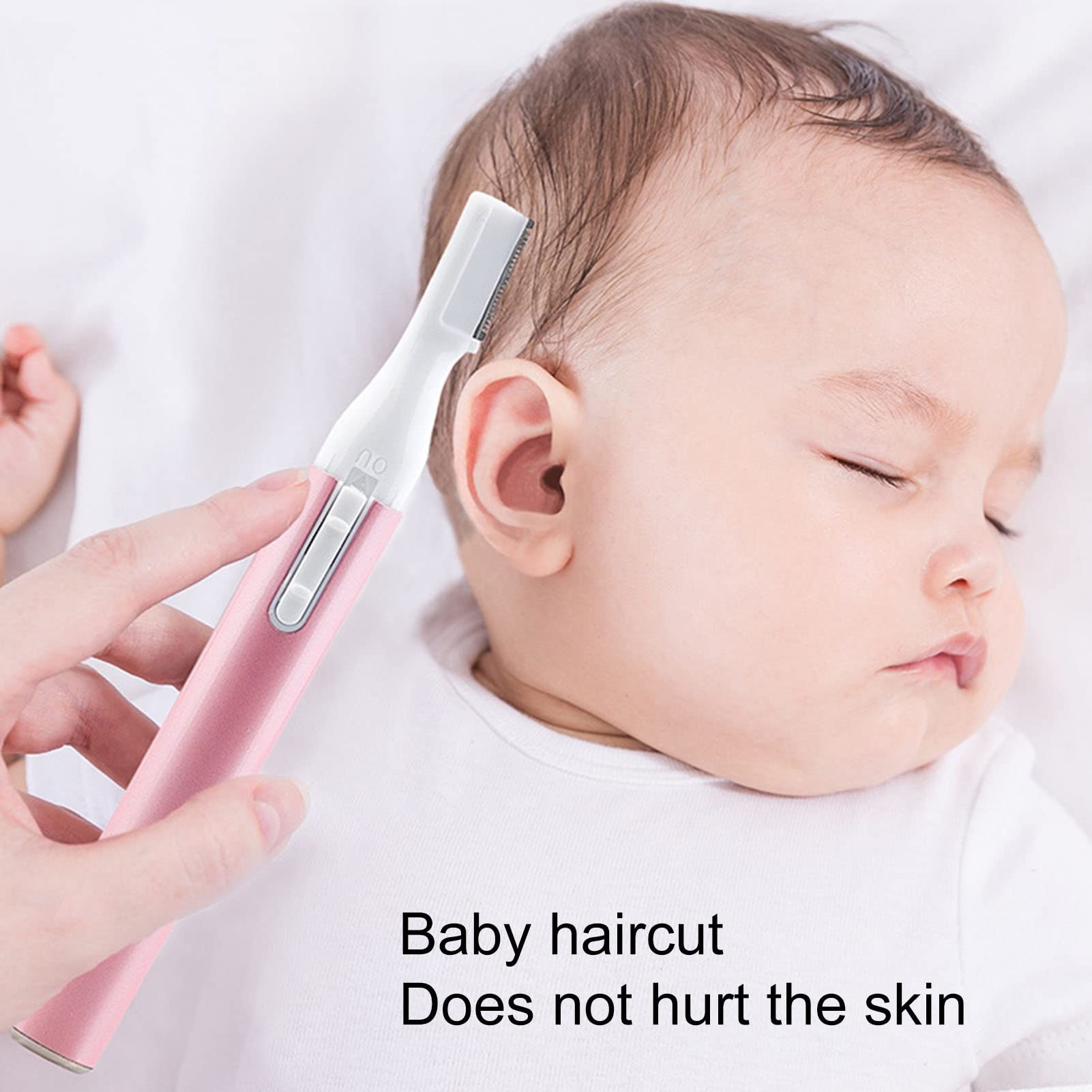 Electric Eyebrow Trimmer & Hair Remover for Women - Detachable Blade Eyebrow Scraper for Underarm, Leg & Facial Hair - Pink One Size - Perfect for Daily Grooming & Travel Use