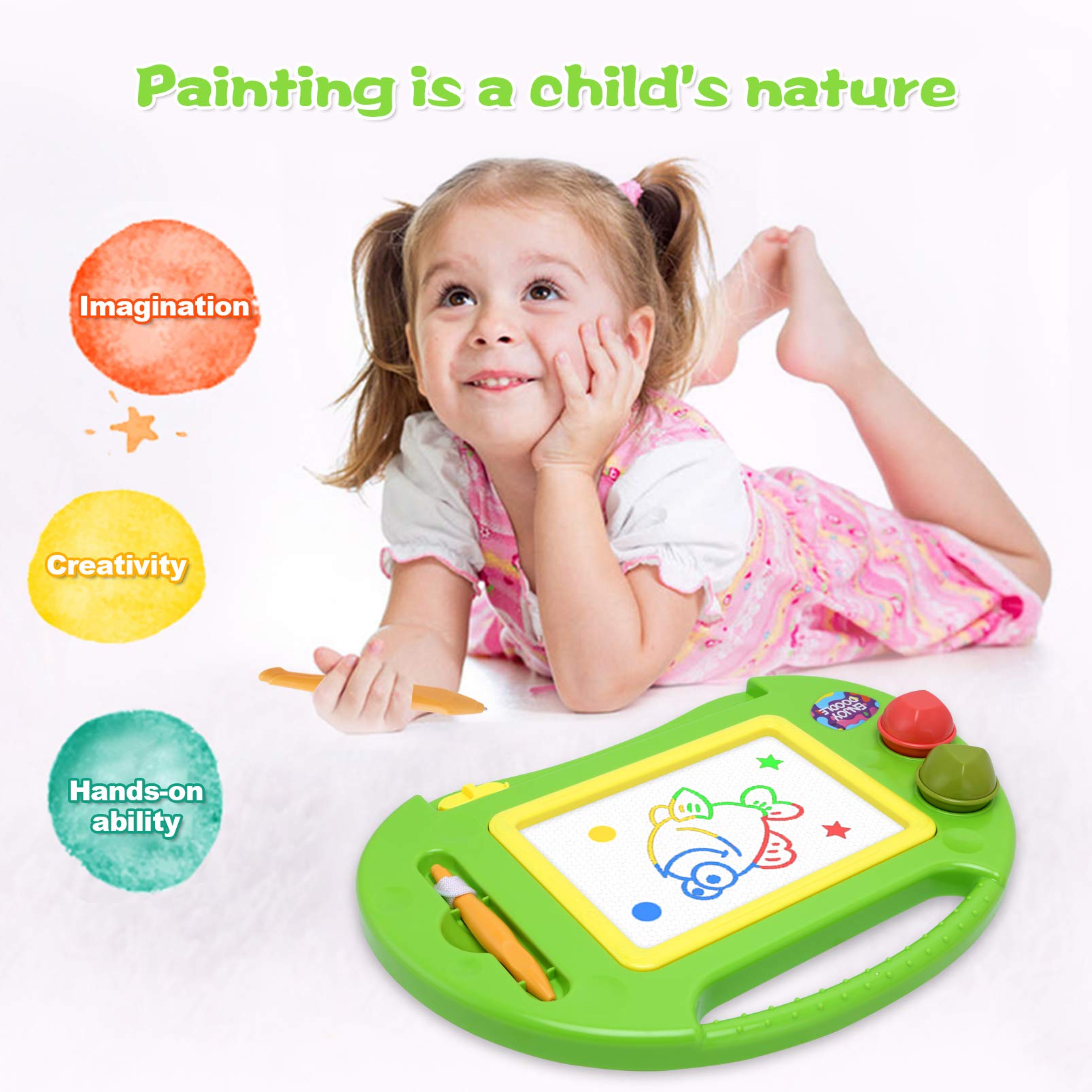 Magnetic Drawing Board for Toddlers 1-3 Years - Erasable Doodle Toy for Kids | Perfect for Christmas, Birthday & Easter Gifts