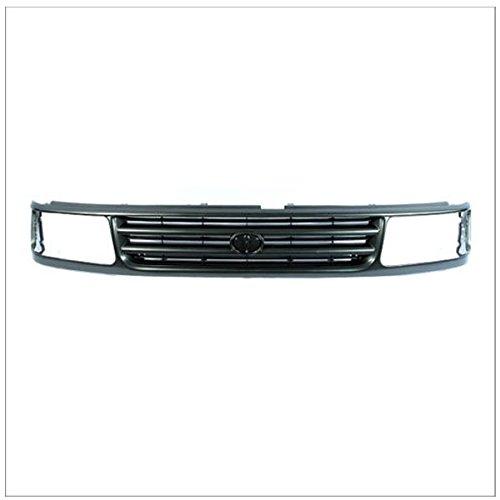 93-98 Toyota T100 Pickup Truck Front Grill Grille Assembly with Headlight Bezels - Gray Replacement Part for Off-Road & Restoration Projects