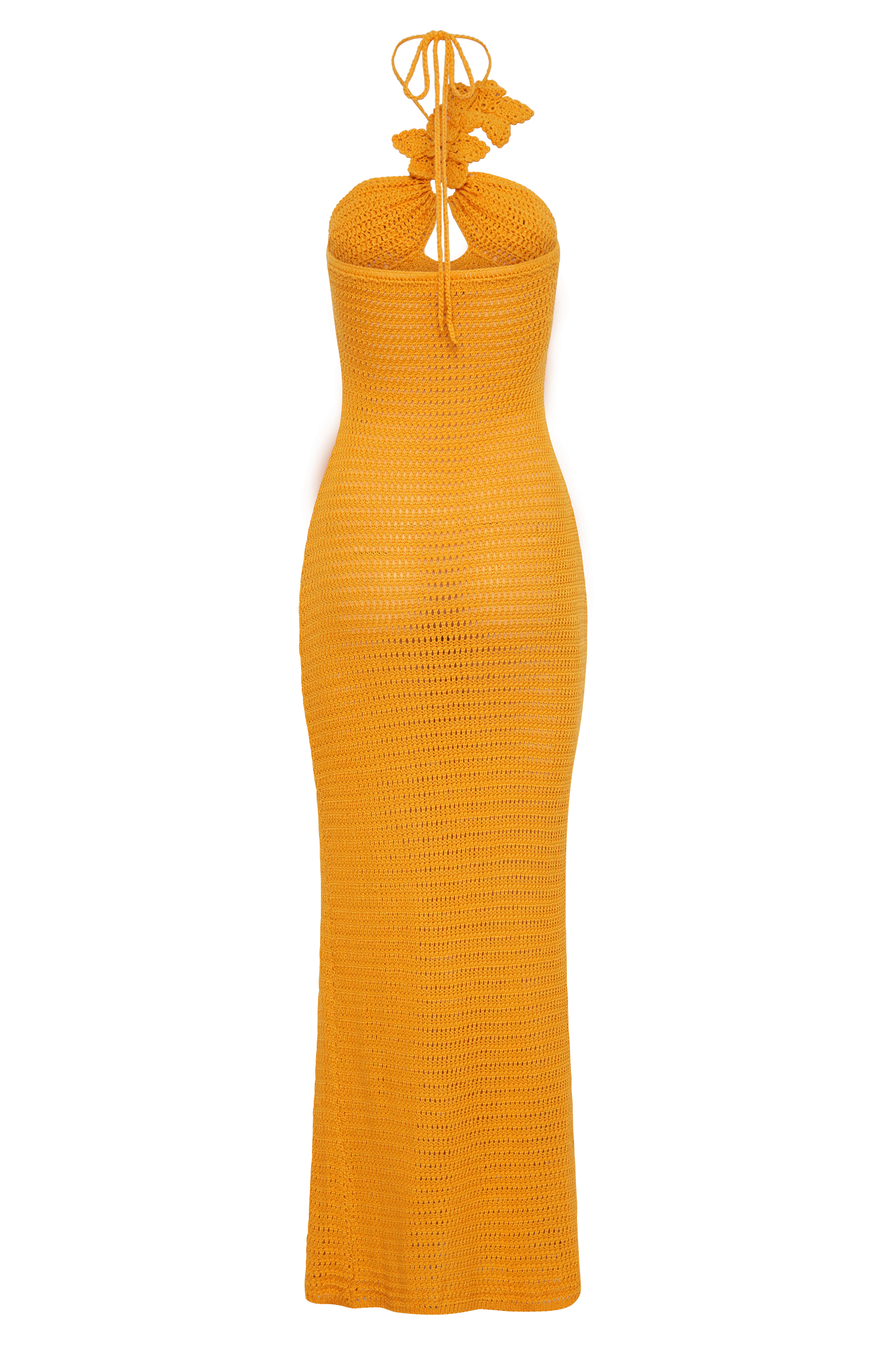 Kyla Floral Crochet Maxi Dress for Women - Orange Sherbet Summer Beach Dress, Boho Chic Wedding Guest Outfit & Vacation Sundress