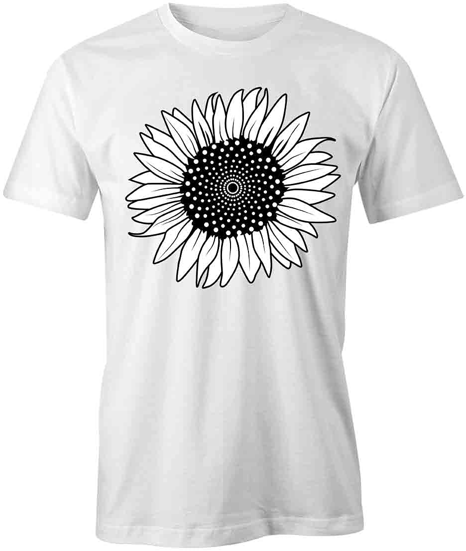 Sunflower Printed T-Shirt for Women - White Graphic Tee with Floral Design | Casual Wear, Summer Outfits, Gift Idea