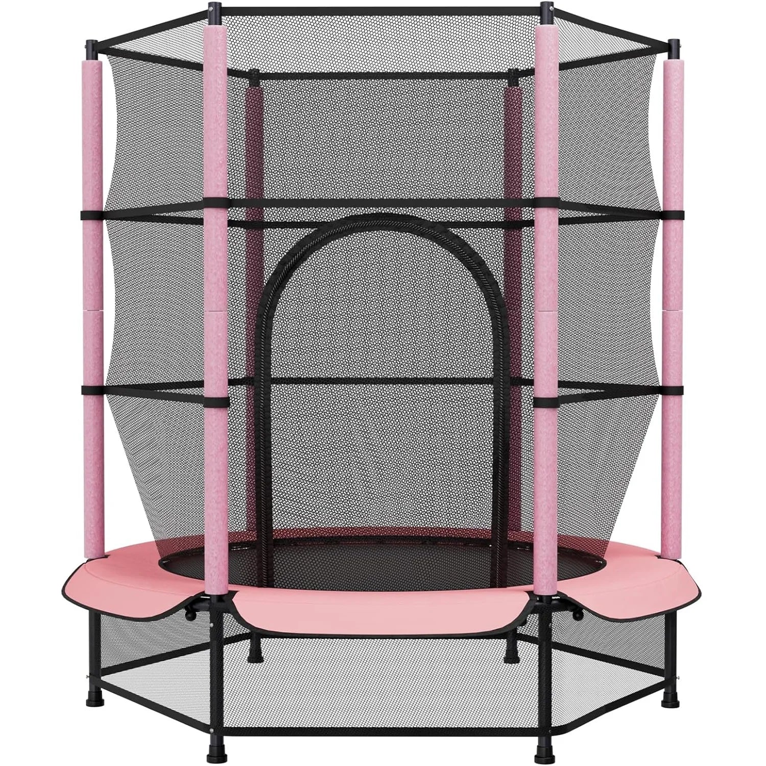 Best 140cm Mini Trampoline for Kids with Safety Net - Indoor & Outdoor Toddler Trampoline with Built-in Zipper | Perfect for Backyard Play, Exercise & Birthday Gifts