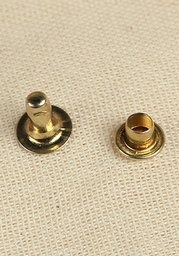 6.8mm x 7.8mm Hollow Rivets - Iron & Brass Fasteners for Leather Craft, DIY Projects & Metal Fabrication | Heavy Duty Industrial Use