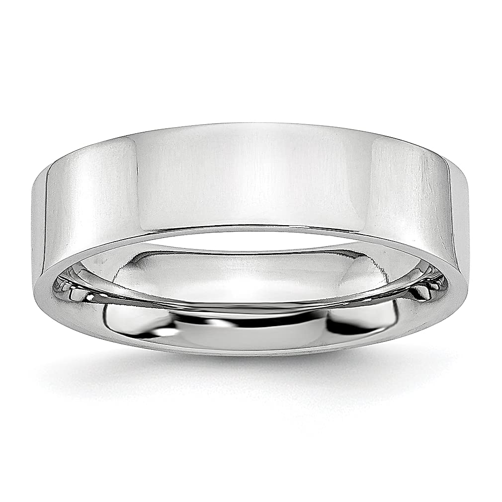 Cobalt 6mm Men's Wedding Band Ring - Classic Flat Comfort Fit Tungsten Carbide Jewelry for Him, Grooms, Dads | Perfect Anniversary, Engagement & Gift for Husband