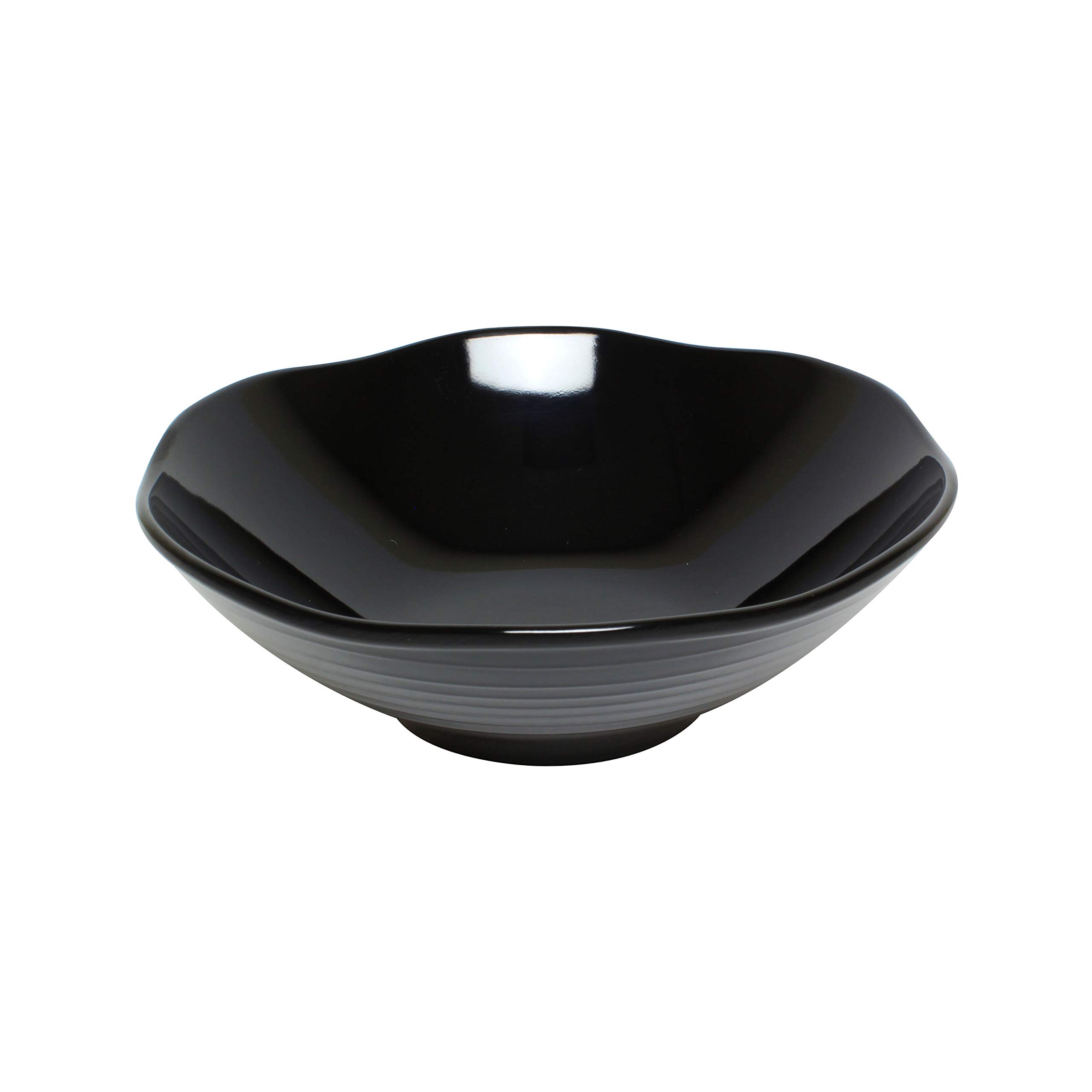 Thunder Group Classic Black Melamine Soup Bowls - 45 oz, 9