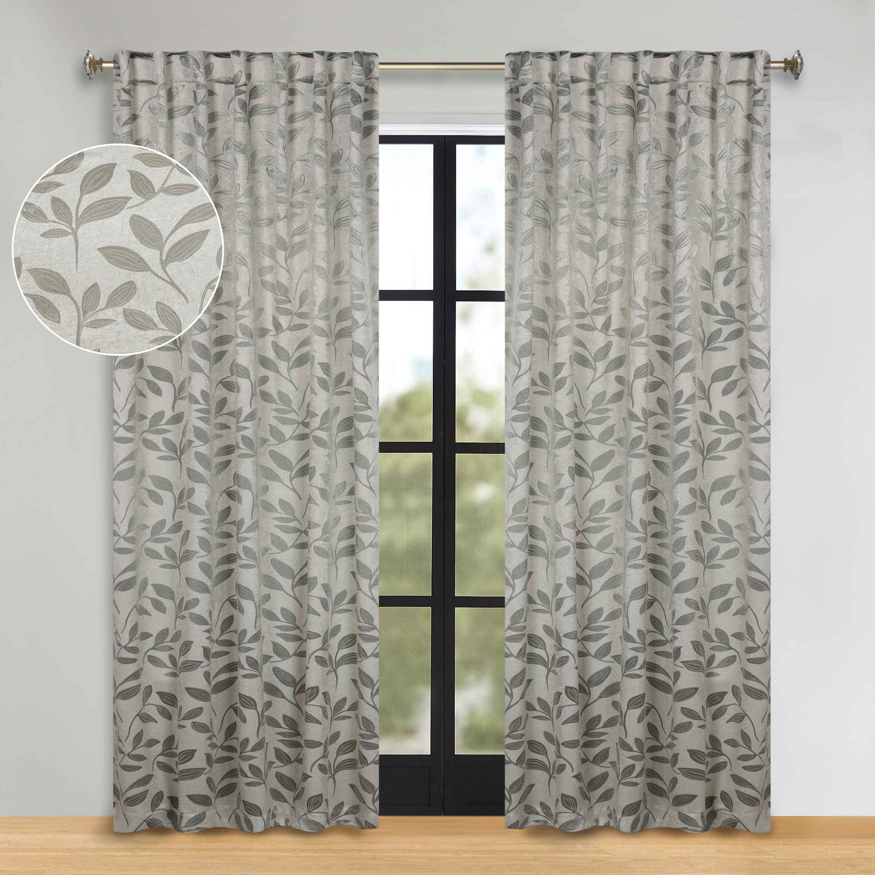 Premium Blackout Curtains for Bedroom - Super Soft Thermal Insulated Room Darkening Drapes with Back Tab Design (Set of 2 Panels) - Perfect for Nursery, Home Theater & Shift Workers