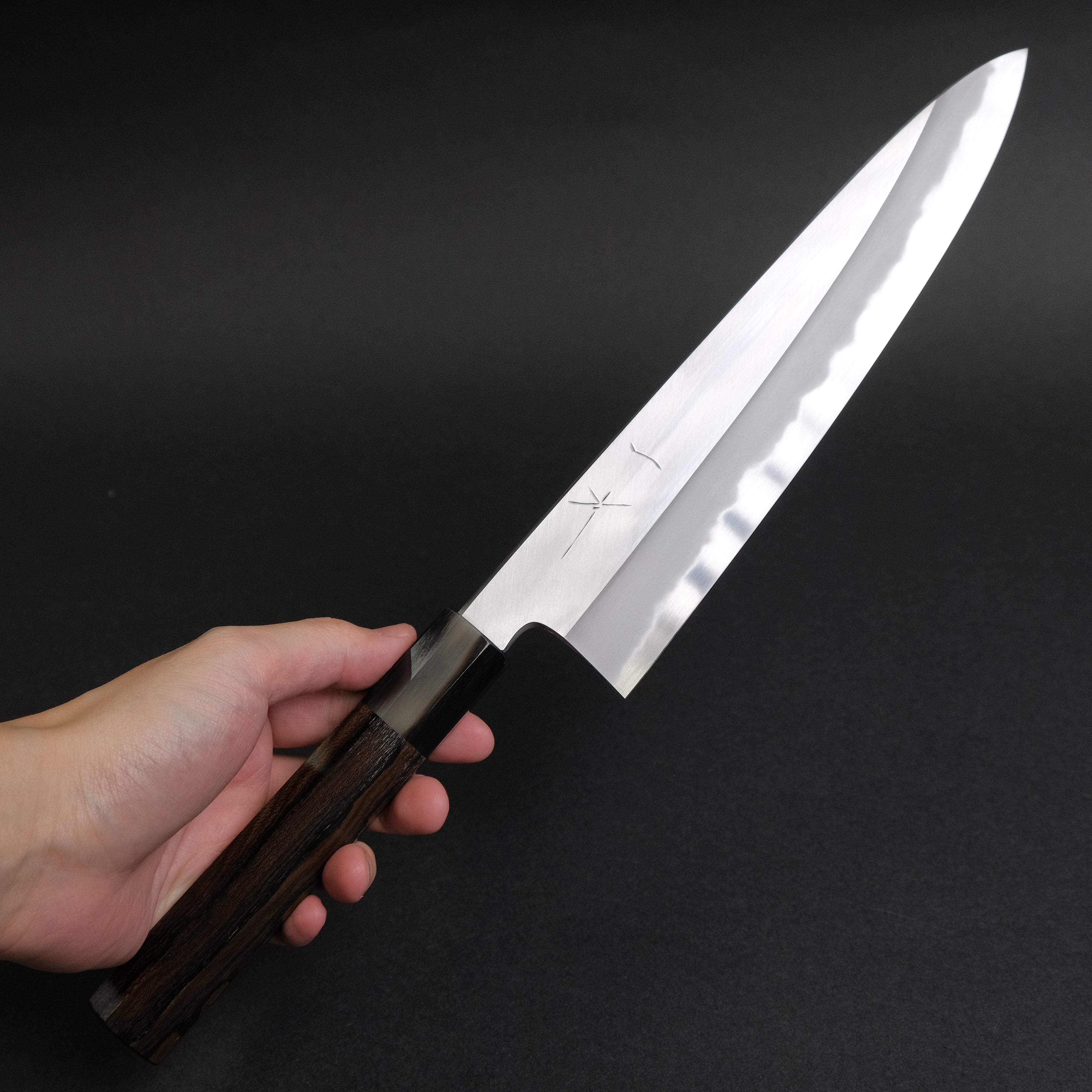 Premium Hitohira Tanaka Kyuzo Blue #1 Steel 240mm Gyuto Chef Knife with Ziricote Wood Handle - Perfect for Professional Chefs & Home Cooking, Sushi, Meat Slicing & Vegetable Chopping