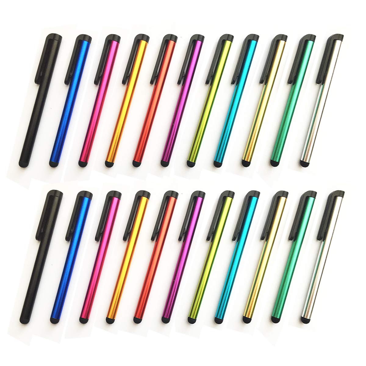 22-Pack Universal Touch Screen Stylus Pen Set - Multi-Colored Capacitive Stylus for iPad, iPhone, Samsung, Kindle & Tablets - Perfect for Drawing, Note-Taking & Digital Signatures