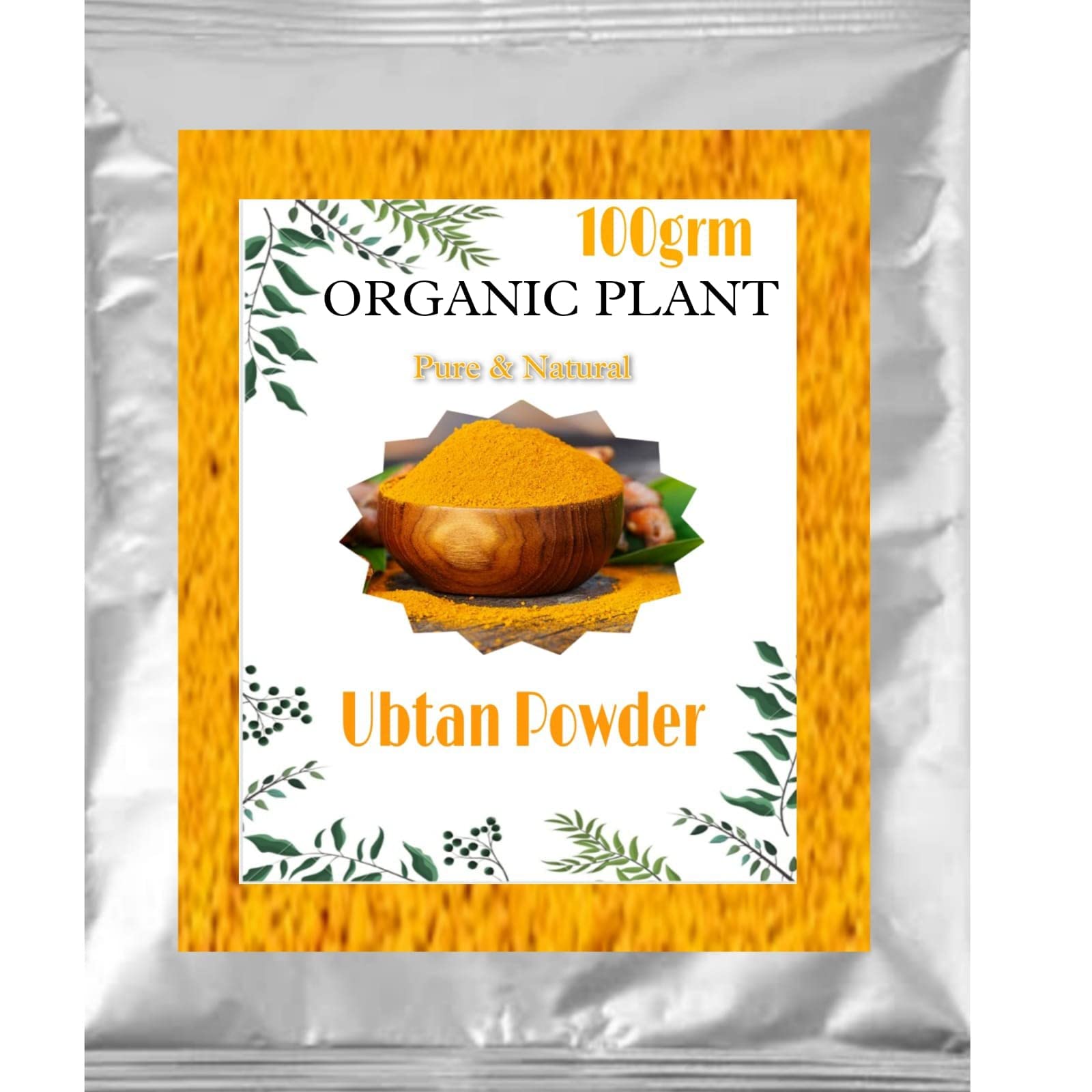 Pure Organic Haldi Ubtan Powder Face Pack (Bridal Special) - Turmeric Skin Brightener for Face & Body, Tan Removal, Glowing Complexion, Natural Moisturizer (100g) | Perfect for Bridal Prep, Daily Skincare & Ayurvedic Beauty Rituals