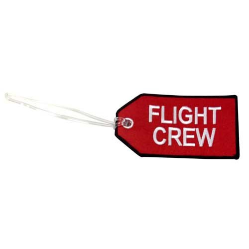 Flight Crew Red Bag Tag - Durable Luggage ID Tag for Air Travel - Perfect for Flight Attendants, Pilots & Frequent Flyers