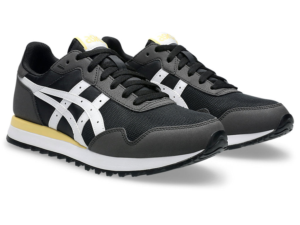 ASICS Men's Tiger Runner II Black/White Running Shoes - Lightweight Cushioned Sneakers for Jogging, Gym & Daily Wear