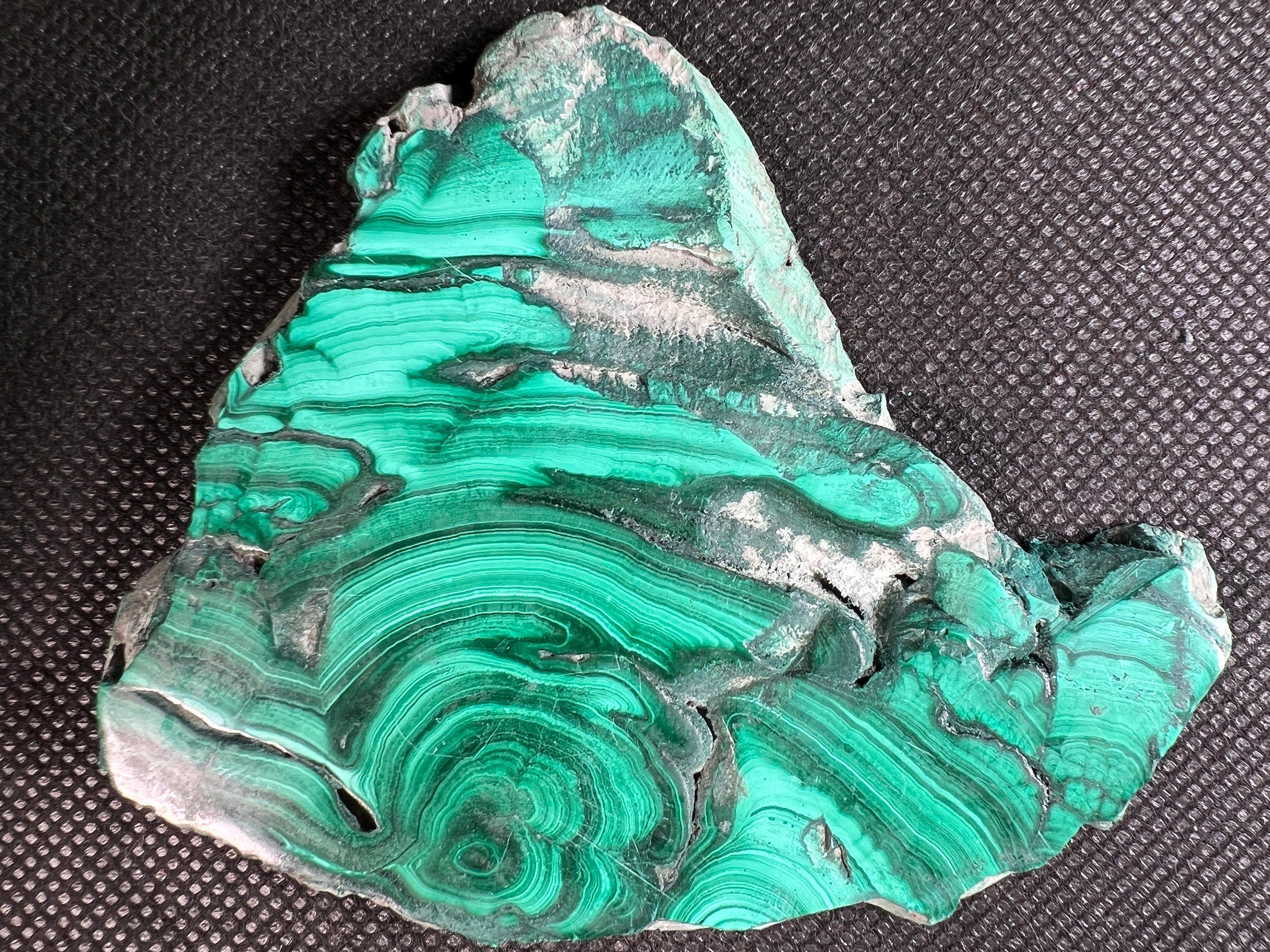 Natural Green Malachite Crystal Slab - Premium Stone for Jewelry Making, Unique Spiritual Gift, Home Decor & Healing Crystal (50432) | Perfect for Meditation, Energy Work & Feng Shui Decorations