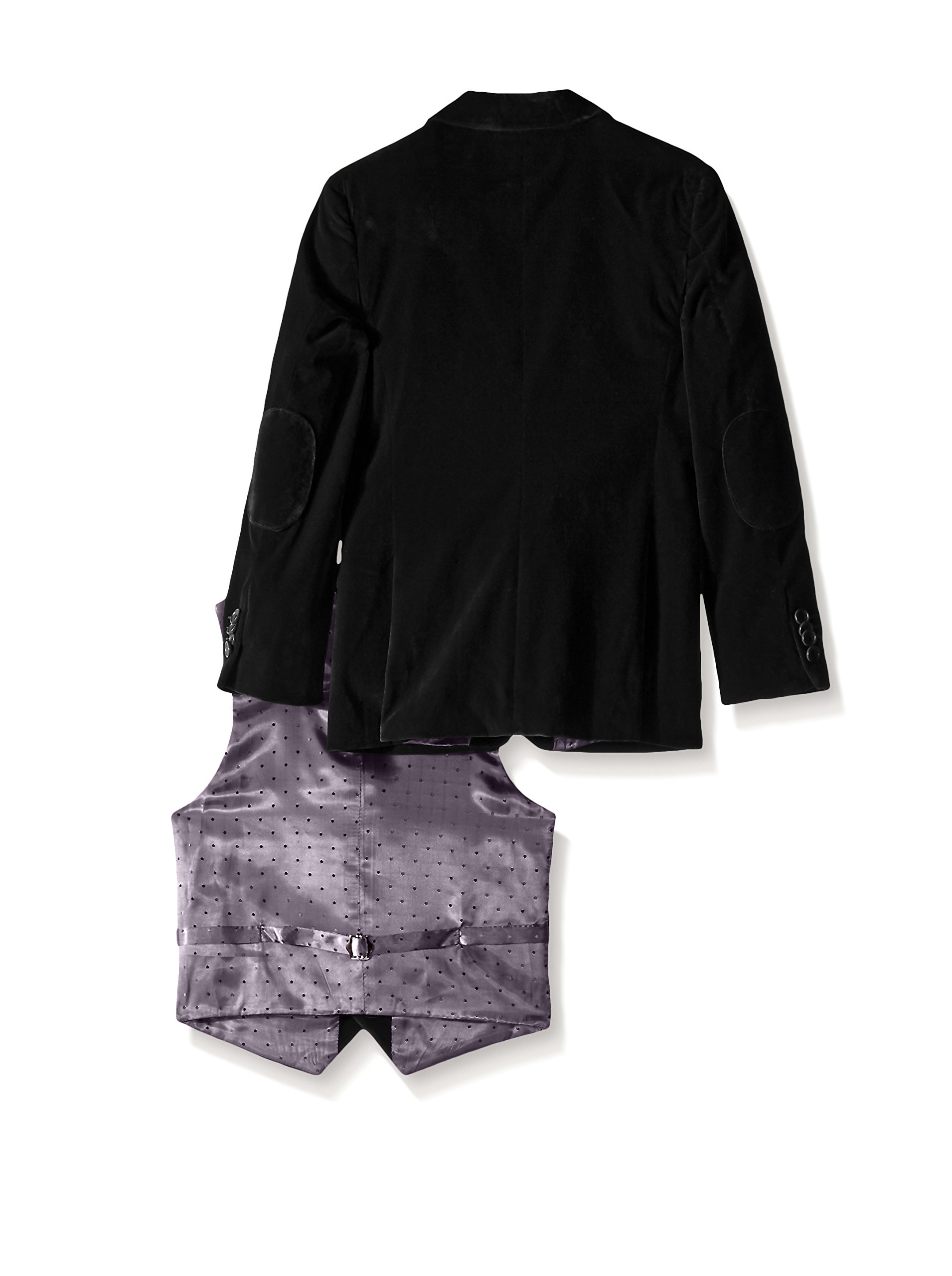 Isaac Mizrahi Boys' 3-Piece Velvet Suit Set - Formal Holiday Outfit for Weddings, Christmas & Special Occasions