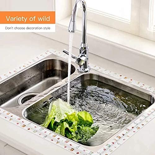 Oil-Resistant PVC Self-Adhesive Caulking Tape - Waterproof Seal Strip for Kitchen Sink, Bathroom, Shower, Toilet & Bathtub (Multi-Pattern) - Perfect for Home Renovation & Water Leak Prevention